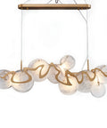 Top Tier Oval Glass Pendant Ceiling Lamp Featuring Postmodern Lighting Design, 105cm wide, ideal for vibrant living rooms and kitchens.
