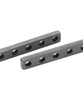 Premium Stainless Steel Screw Fixing Plate With Five Hole Threaded Base Pack Of Two, heavy duty mounting brackets, 39 x 7 mm.