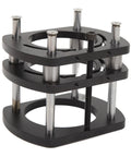 Router Lift Base For DIY Woodworking Table Aluminum Alloy Lift System With 4 Jaw Clamp Crank Handle Fits Small Trimming Machines Up To 51mm Height Adjustment For Precise Height Tuning, black aluminum base