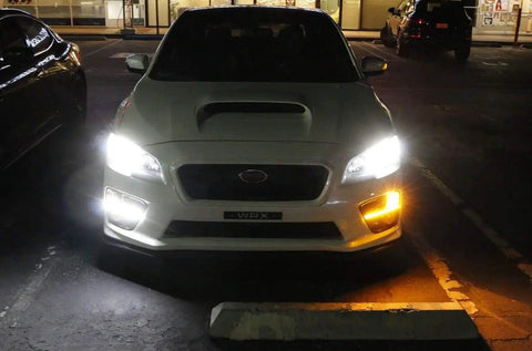 8 Pin LM449 Flashing Speed Adjustable LED Flasher Assembly For Toyota Lexus Scion Vehicles Compatible LED Turn Signal Bulbs Upgrade And Easy Fix For Hassle Free Install And Plug And Play Compatibility With Various Models installed in Subaru WRX front view