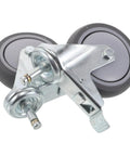 Heavy Duty Swivel Caster Wheels 2 Pack Locking Castors with steel swivel and TPR wheels for utility carts and shop use.