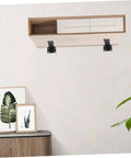 Rock Solid Heavy Duty Metal L Shelf Brackets support a modern shelf design, showcasing matte black hardware and wooden storage.