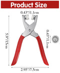 Heavy Duty Snap Fastener Pliers Kit With 100 Snap Buttons For DIY Fabric Sewing Leather Craft And Clothing Repair Easy Press Tool