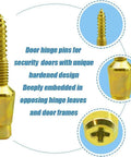 10 Pieces Door Hinge Security Pins and Safety Screws Kit for Stronger Doors, close-up of galvanized steel pins showing cross head fasteners.