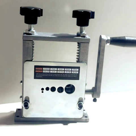 Heavy Duty Multiple Hole Cable Stripper For Electric Wire Stripping with adjustable jaws for various wire sizes.