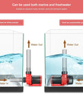 2640 GPH 80W Aquarium DC Return Pump With LCD Controller DC24V 18ft Lift, used as inline and submersible in tanks