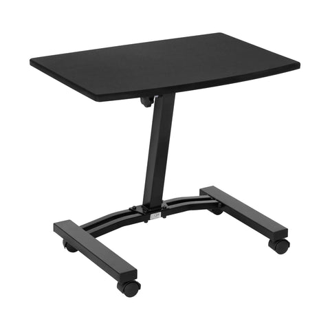 On Wheels Height Adjustable Laptop Desk For Home Office And Classroom Use, A Mobile Sit Stand Workstation With Locking Twist Knob, compact design