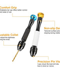 Miniature Pin Vise Hand Drill Set For Jewelry Making 67 Piece Dope Kit With 2 Hand Drills, 50 Twist Drill Bits In 5 Sizes