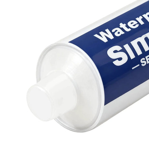 Zero Sweat Multi Material Sealant With All Weather Waterproof Adhesive For Home Repairs And Auto Fixes close-up view of tube nozzle top