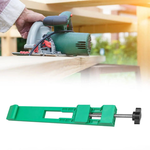 Workhorse Adjustable Wood Cutting Guide With Portable Circular Saw Fence And Hassle Free Milling Clamp for precise cuts on wood.