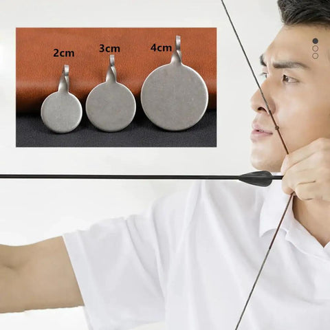 Six Pack Beefy Heavy Duty Metal Reset Target Set For Air Rifles Pellet Guns and Slingshots with 2cm 3cm 4cm bullseye holes