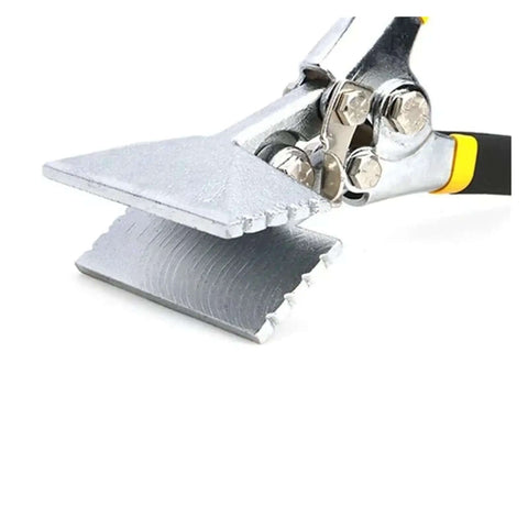 Heavy Duty Sheet Metal Bending Pliers With Wide And Straight Jaws 80Mm Opening, ergonomic grip, and nickel plated steel