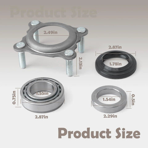 Beefed Up Rear Axle Bearing And Seal Kit For Jeep Wrangler JK JKU 2007 To 2017, steel parts with measurements, focus on 68008523AA.