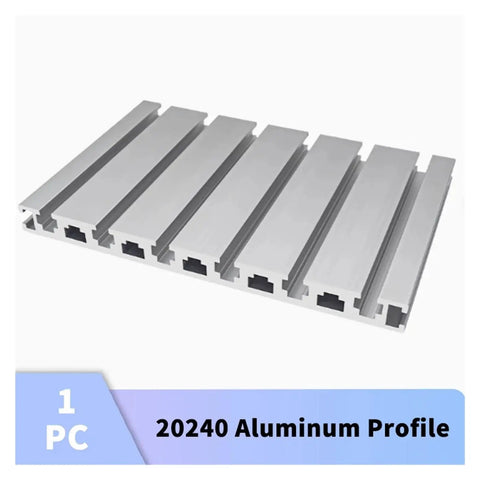 Heavy Duty 20240 Aluminum Extrusion Profile In Sleek Anodized Black For Rock Solid 3D Printer And Cnc Machine Frames Top Shelf Industrial Framing Rail Half Meter Long Build shown from top view with t slots