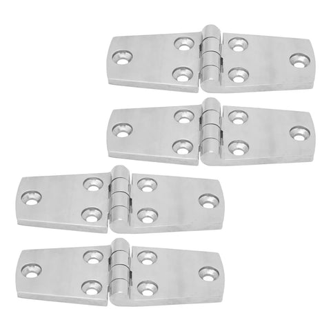 Four Piece Marine Door Hinges 102x38mm Stainless Steel Boat Hatch Hinges For Yacht Flush Mount Seamless Design Rustproof 316 SS