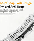 Get This 6.56 Ft Adjustable Stainless Steel Hose Clamp Strap With Screw Fasteners For Durable Repairs And A Custom Fit To Banish Leaks At The Shop, snap-lock clamp close-up