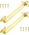 Two Pack Gold Friction Lid Support Hinges For Cabinets And Jewelry Boxes Adjustable Downward Lid Aids Includes Screws