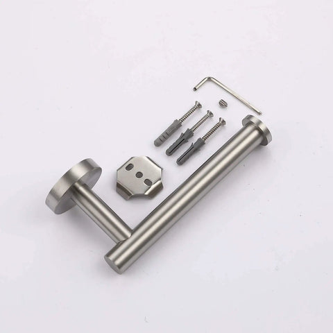 Brushed Nickel Toilet Paper Holder Wall Mount In SUS304 Stainless Steel, Rustproof Modern Round Tissue Roll Dispenser and screws