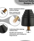 2 Pack Car Suspension Bump Stops Rubber Bumper Stop Kit With Nuts For Superior Shock Absorption, black rubber with metal screw