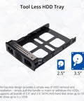 Eight Bay External Sata Hard Drive Enclosure Features No Sweat Setup With Hot Swap Trays And Smart Cooling Fan for tool-less HDD tray, 2.5 and 3.5 inch support.