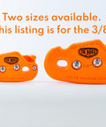Heavy Duty 3/8 Inch Weather Resistant Rope Tightening Tie Down System With 15 Foot Orange Rope, Boasting 300 Pound Load Limit for securing.