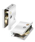 Sliding Patio Door Rollers One And One Half Inch Steel Ball Bearing Rollers Two Pack Adjustable Height Silver Finish