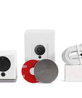 1080P HD Indoor WiFi Smart Home Cam With Night Vision And Two Way Audio Works With Alexa And Google Assistant 2 Pack White