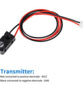 Transmitter from 4 Pack IR Break Beam Sensor With 5mm LEDs Counting Module Through Beam Photoelectric Switch For Relay K60 PLC