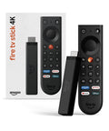 Upgrade Your Living Room Setup With This Killer 4K Streaming Stick Delivering Hella Vibrant Images Lightning Fast Playback And Rapid Wifi 6 Connectivity Paired With A Snappy Voice Remote For Total Binge Ready Entertainment Value. Product image showing 4K streaming stick and remote with HDMI connector.