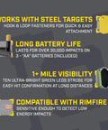 Flash Bang Pro Target Hit Indicator with Impact Light System features and compatibility details