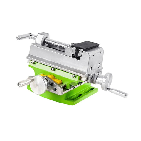 Heavy Duty Cross Slide Drill Press Vise For Benchtop Milling Machine with robust metal alloy build and adjustable slides.