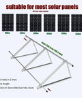 Adjustable Solar Panel Mounting Brackets Kit System 30 To 45 Degree Tilt Aluminum Ground Mount, suitable for 1 to 4 panels.