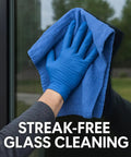 Blue 100 Percent Cotton Huck Towels For Window Cleaning Bulk Pack Ten Pound Box Highly Absorbent Glass Cleaning Rags For Shop Use