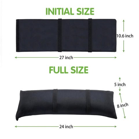 Fillable Black Sand Bags 2 Pack 44 Lbs Each For Umbrella Bases And Patio Furniture Weights Waterproof 800D Oxford Cloth