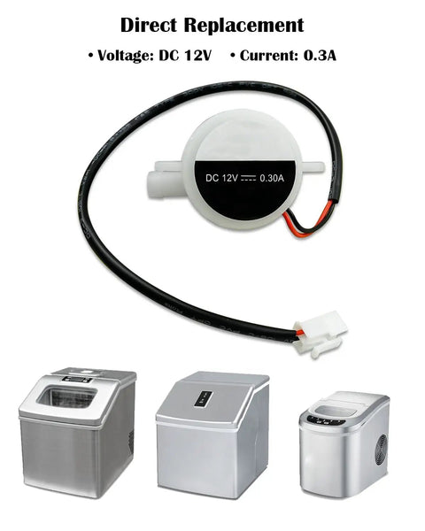Top Shelf Ice Maker Water Pump Replacement For Small Bullet And Cubed Units Compatible With Model Zlwb 12 Runs Like A Charm Fast Fixes And Reliable Operation, showing pump with wire.