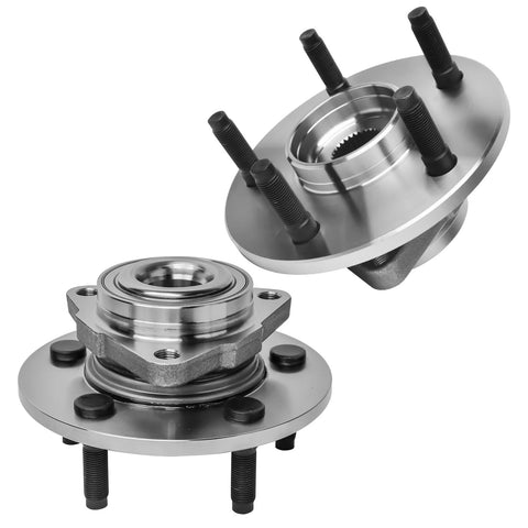 2WD Front Wheel Bearing Hub Kit For Dodge Ram 1500 2002 2003 2004 2005 Includes 12 Piece Suspension Components steel hub assembly