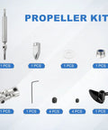 Hot Drive Shaft And Propeller Universal Joint Kit For 6mm RC Boat Motors Stainless Steel components displayed