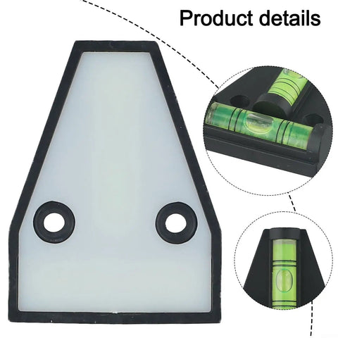 Micpointik T-Shaped Bubble Level, 2-Way Horizontal for spirit Level with clear vials and pre-drilled mounting holes.