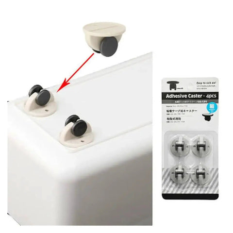 4 Pack Adhesive Swivel Casters Furniture Wheels Castors For Storage And Diy Heavy Duty Stick On Casters With Steel Plate And Ball Bearings