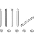 Slotted Cylindrical Pin Set M3 x 30mm With Nuts, 304 Stainless Steel Dowel Pins External Thread Locating Pins For Cabinet And Furniture Installation, 5 Pack Ready To Install