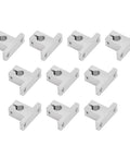 10 Pcs Linear Motion Rod Support For SK10 Aluminum Alloy Shaft Guide Rail Heavy Duty Load Capacity Smooth Edges With Precise Fit For 3D Printers And CNC Engraving Machines, silver mounts