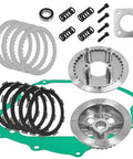 Heavy Duty Clutch Kit With Friction Plate And Induction Hardened Steel Hub Assembly For Honda TRX250X includes springs and gaskets.