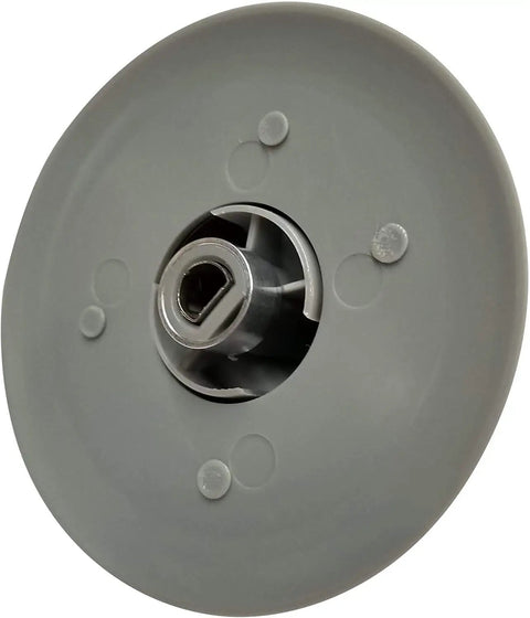 Close-up of Two Pack Built To Last Timer Knob With Metal Ring Replacement For Dryer WE1M964, GE Dryers Compatible, showing metal ring