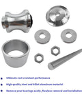 Wheel Bearing Removal And Reinstall Tool For Polaris Ranger RZR Ranger General Sportsman Fits 40 And 44 Mm Bearings Front And Rear Wheel Hub Kit Durable Steel Construction For Easy Install showing steel and billet aluminum components
