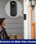 No Drill Doorbell Mount For All New Blink Video Doorbell 2nd Gen Easy Install Bracket For Blink Camera Security System Black installed