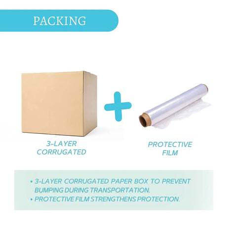 3-layer corrugated box and protective film for 40 Pack 5x4 Inch Disposable Aluminum Foil Pans With Cardboard Lids