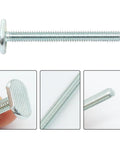 Quarter Inch 1/4-20 T Track Bolt Set, 2-1/2 Inch Length, showing zinc plated finish and T-shaped head detail for woodworking jigs.