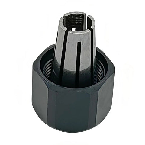 Easy Swap One Eighth Inch Self-Releasing Collet Chuck And Locking Nut Assembly For Routers Replaces 48-66-2486 metal close-up