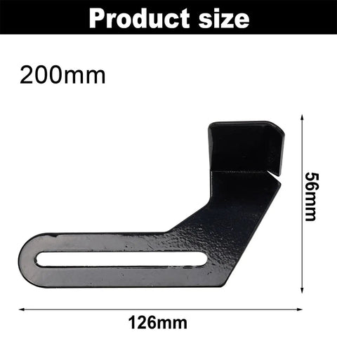 2 Pcs Bench Grinder Protective Tool Rest Set Heavy Duty Carbon Steel Bracket Replacement Backing Plate Washer Pad For 150/200 Type Grinders Black Durable, 126x56mm size
