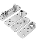 Concealed Door Hinge With Hidden Pivot Built Tough Heavy Duty 600 Lb Capacity 360 Degree Pivot Brushed Stainless Steel Finish Set